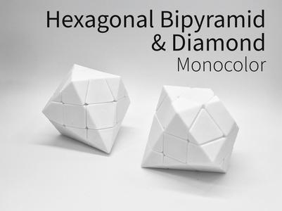 Diamond and Hexagonal Bipyramid Cube Puzzle