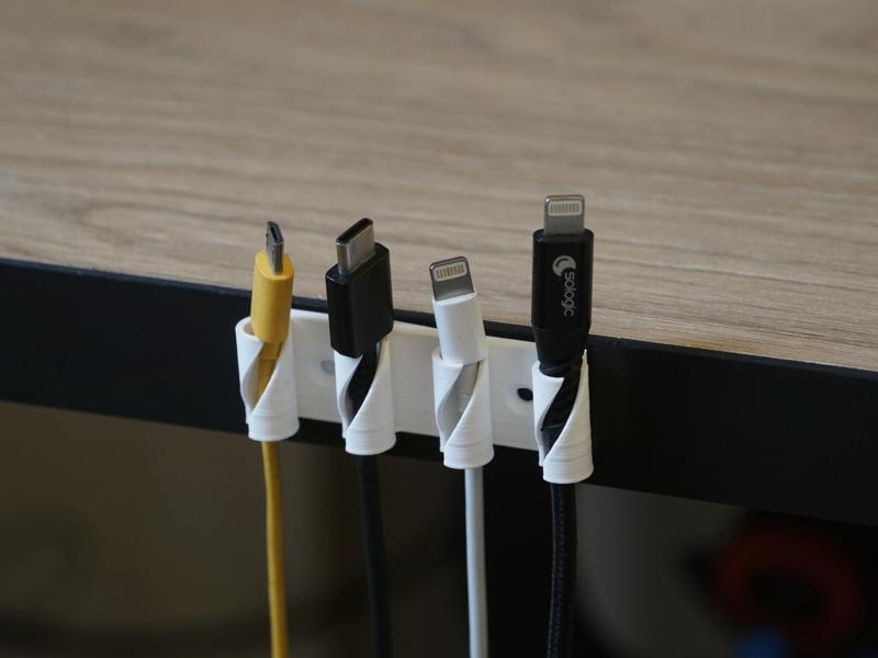Cable Passthrough / Clip for Desk Cable Management