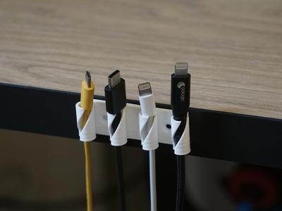 Cable Passthrough / Clip for Desk Cable Management