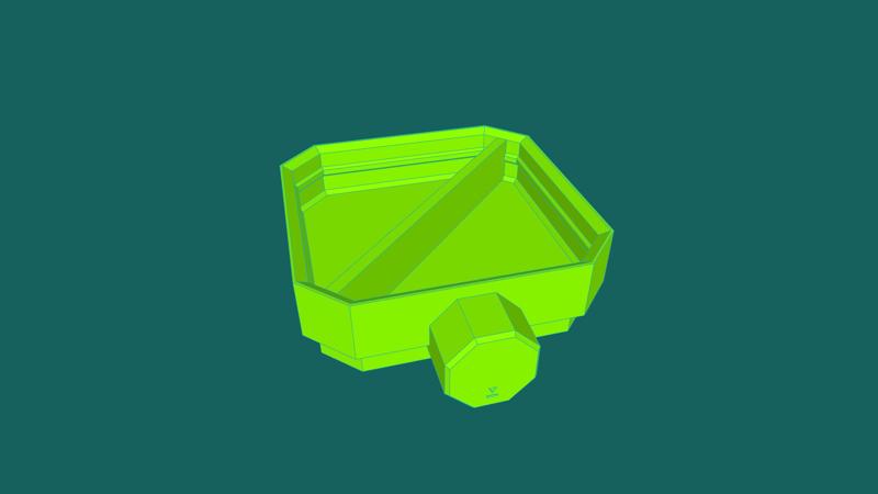 Remix of 1x1x0·25, Push Fit, No Base Holes, 1 Divide, Multigrid Bin