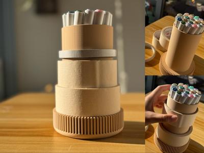 Tape and pen holder