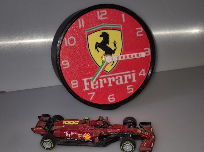 Ferrari F1 clock, on the table or the shelf