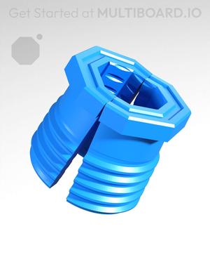 20 mm Big Thread, Push-fit Flat Head, Shank Folded-Bolt