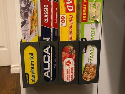 Modular Wrap & Foil Holder with Vertical Slide