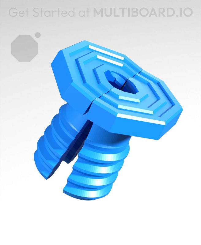 20 mm Mid Thread, Flat Head, Small Thread Hole, Shank Folded-Bolt