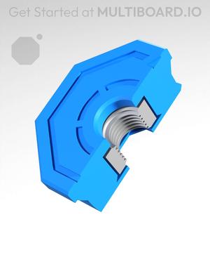 Mid-Print Nut - Weight Bearing Snap - M6