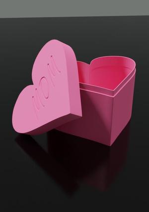 Light Weight Gift Box - Heart Shaped for Mother's Day - Support Free