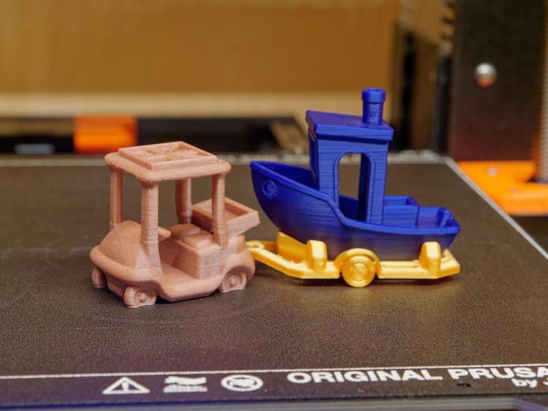 E3D cart for towing the Benchy and Cali-trailer