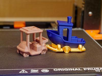 E3D cart for towing the Benchy and Cali-trailer