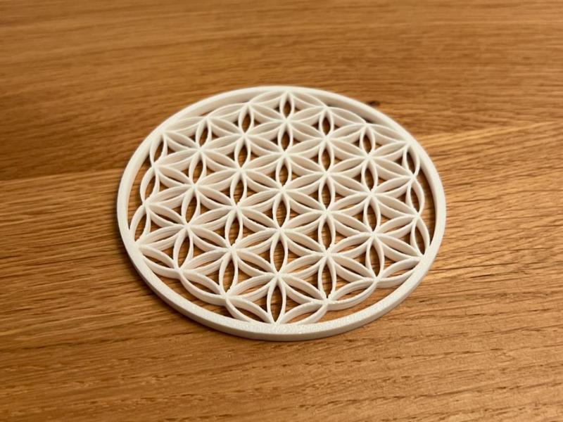 Flower of Life Coaster - Fine Lines