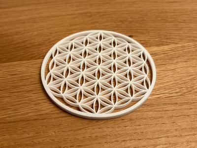 Flower of Life Coaster - Fine Lines
