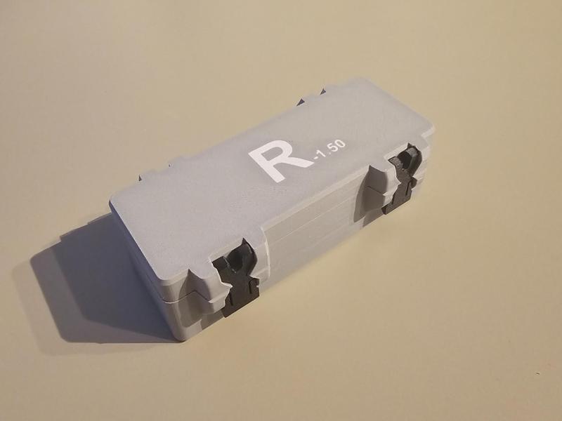 Contact lenses box with text - Snaplock box
