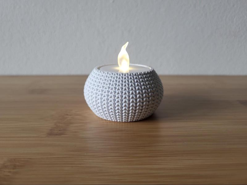 Knitted Tea Light Holder