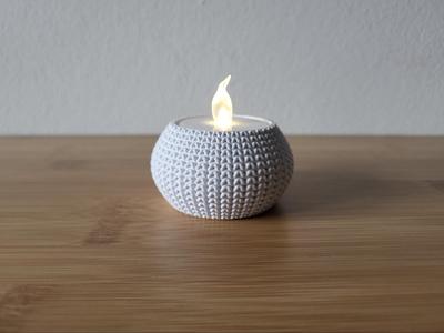Knitted Tea Light Holder