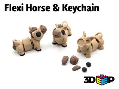 Flexi Horse & Keychain - No Supports