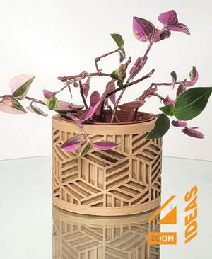 Succulent Planter Japanese Style - Lattice/Kagome V1.stl