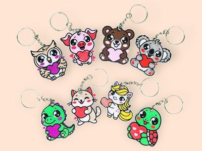 Cute Valentine's Day Animal Keychain Set