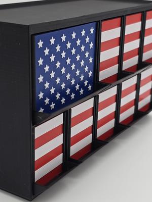 Flagfinity - Screwfinity Unit 2U America Edition - The Gridfinity Storage Unit