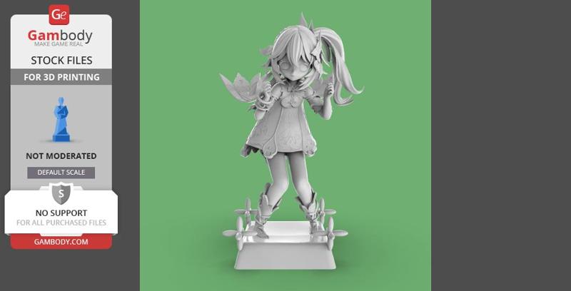 Nahida "Lesser Lord Kusanali" Genshin (2nd attack pose) 3D Printing Figurine | Assembly