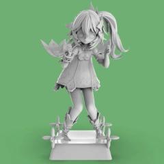Nahida "Lesser Lord Kusanali" Genshin (2nd attack pose) 3D Printing Figurine | Assembly
