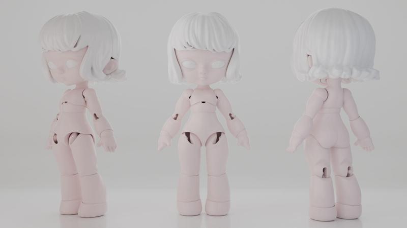 BJD Doll Girl Beta Ball Joint Doll 3D Printed Model