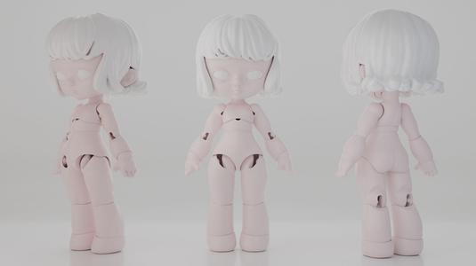 BJD Doll Girl Beta Ball Joint Doll 3D Printed Model