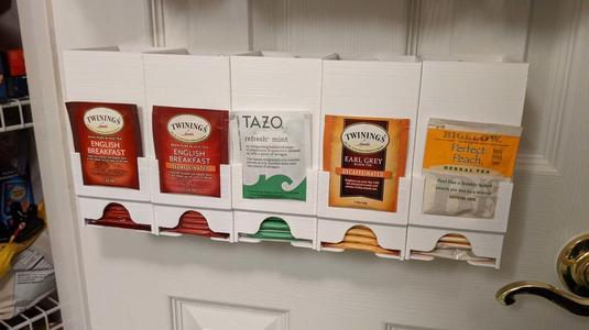 Tea Bag Dispenser - Wall Mounted - version 8