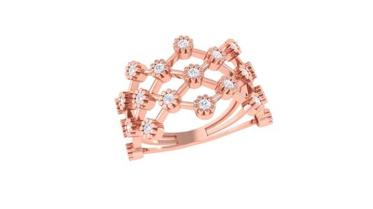 Stars on Wire High Jewelry Diamond Cocktail Ring 3dm stl obj