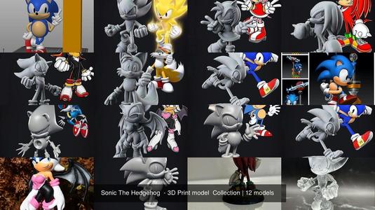 Sonic The Hedgehog  - 3D Print model  Collection