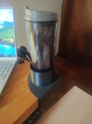 Tumbler/glass holder for desk's corner   