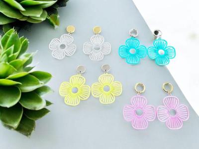 Four-Petal Flower Earrings
