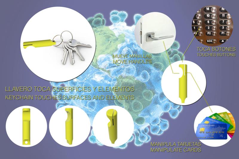 KEYCHAIN TOUCHES SURFACES, covid19, coronavirus