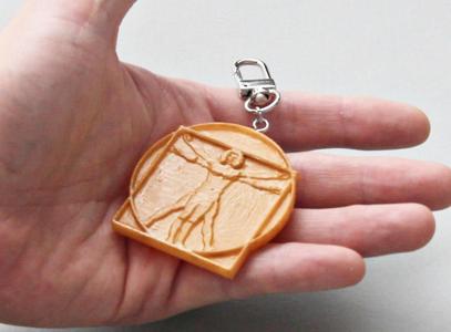 Vitruvian Man Keychain Accessory