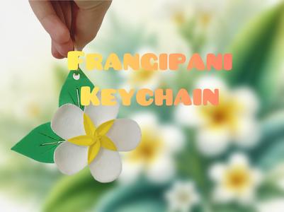 Frangipani Keychain