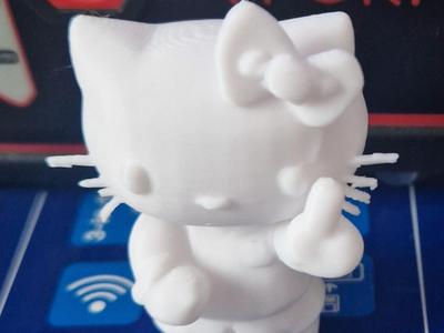 hello kitty here middle finger