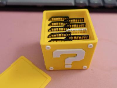 Super Mario Question Block SD card holder