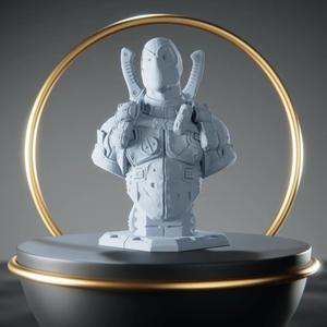 Deadpool Bust Low Poly   