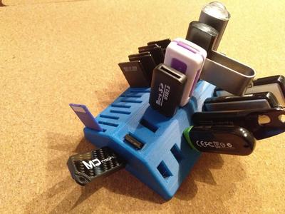 USB flash drive SD Card holder stand