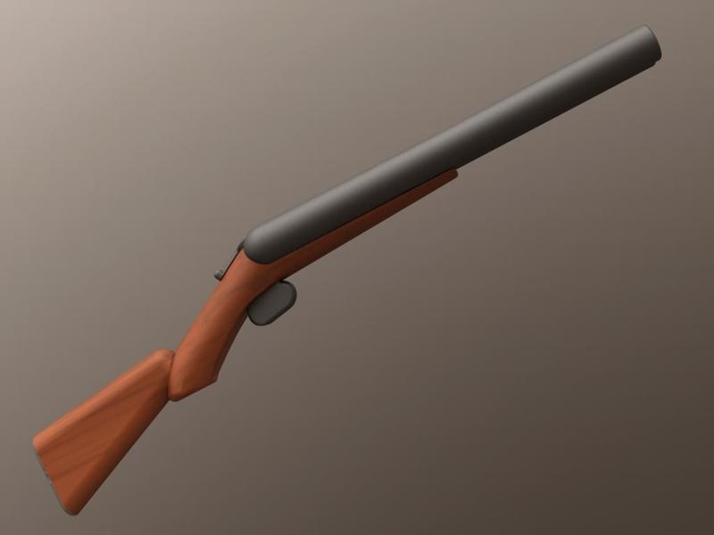 IZH-58 double barrels hunting shotgun for Lego minifigures
