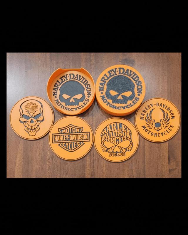 Harley-Davidson Inspired Coaster Set