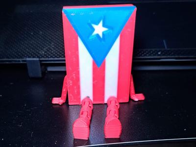 Flag of Puerto Rico with flexi legs