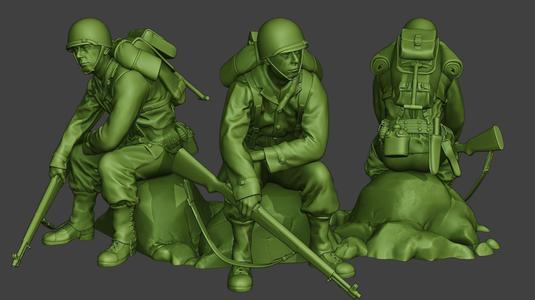 American soldier ww2 sit A10