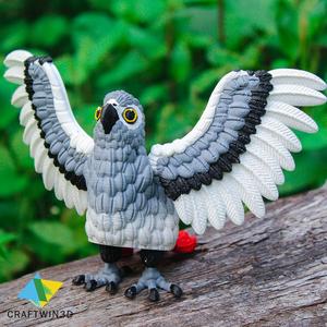 Print in place flexy African grey