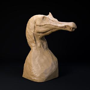 Spinosaurus bust - pre supported