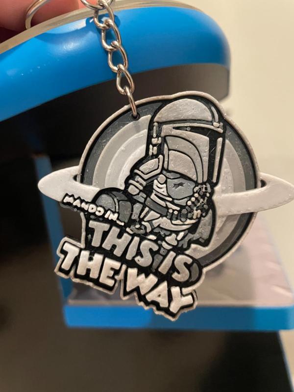 Mandalorian Cartoon Keychain / Starwars / 