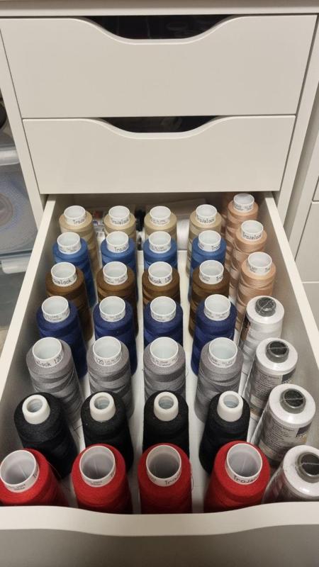 Overlock Thread Spool stand for Ikea Alex drawer