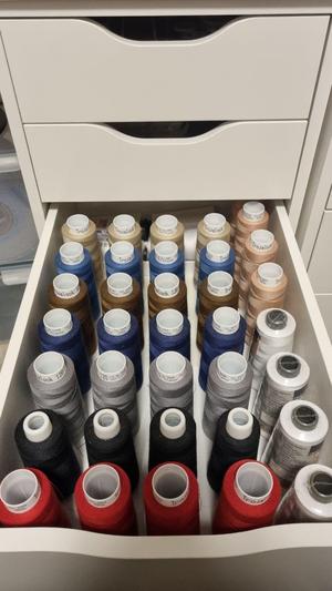 Overlock Thread Spool stand for Ikea Alex drawer