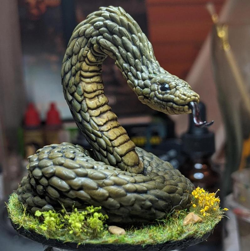 Giant Constrictor Snake DnD Miniature 