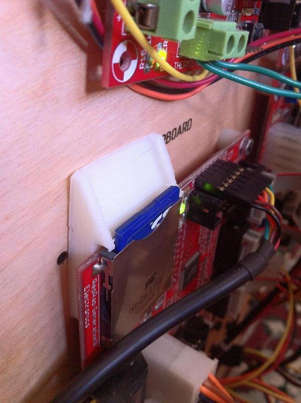 SD card ramp with walls