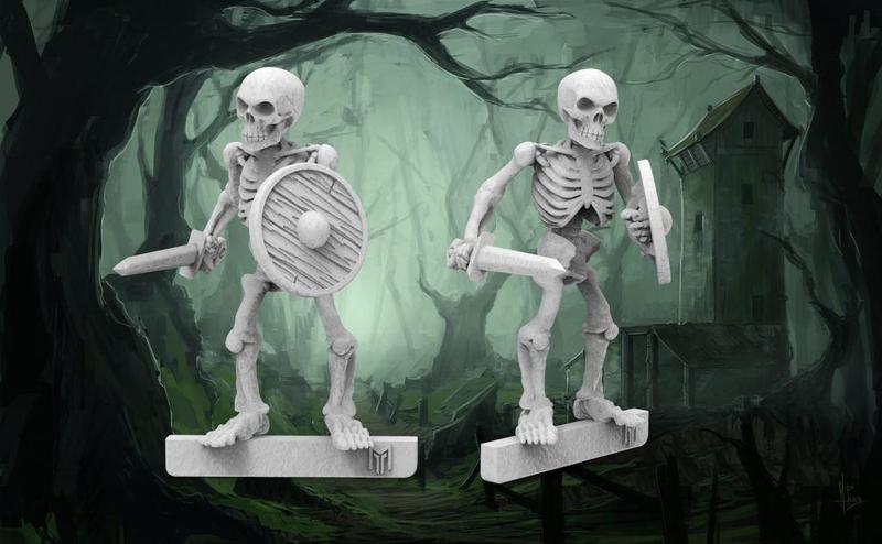Skeleton Warrior - 28mm wargames fantasy miniature V2 Redux 
